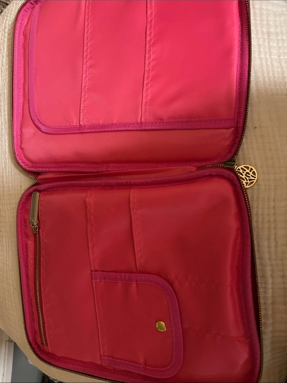 Lilly Pulitzer Floral Print Laptop Sleeve in Coral, Pink & Green